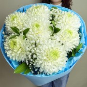Букет голубой из Хризантем